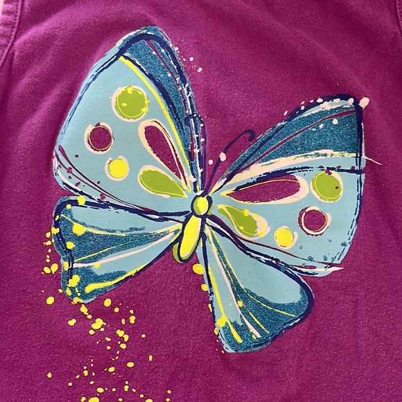Giles 4T Childrens  Place purple butterfly tank - Picture 2 of 4